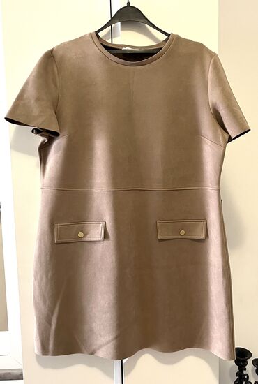 diline haljine akcija: L (EU 40), color - Brown, Cocktail, Short sleeves