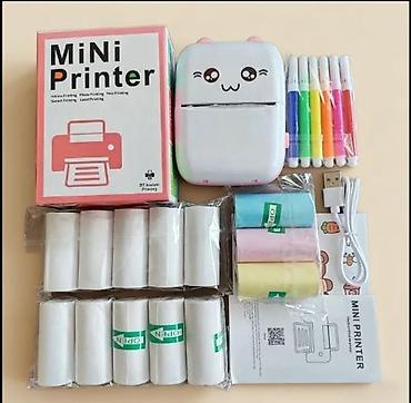 mini manqal: Mini Termal Printer Seti - Cib ölçülü, simsiz mini printer — BT — 1