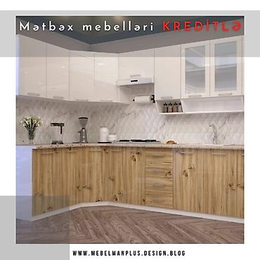mebelman: Sifarişlə mətbəx dəsti, Özü çəkən petlələr, Sadə laminat, Kredit var, Pulsuz çatdırılma — 3