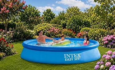 İdman və istirahət: Elektron Nasos Hediyye. Intex 3.66 × 0.76 m şişmə hovuz 🌊 Yay — 1