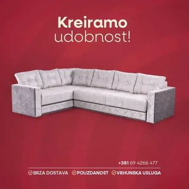 ograda za krevet: 🛋 UGAONA GARNITURA 9 – NA RAZVLAČENJE! 🛋 ✔ Dimenzije: 290x250x90 cm ✔