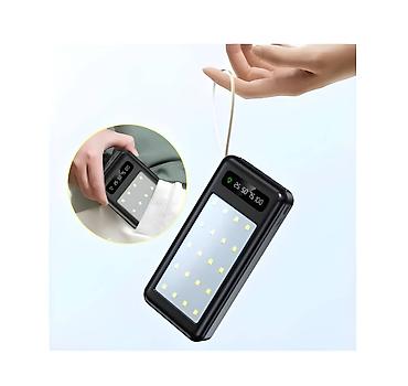 Аккумуляторы: Портативный аккумулятор с фонариком и прожектором 20000мА Power Bank — 17