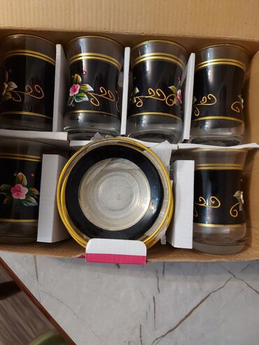 qaşıq dəsti: Армуды стаканы, Стекло, Набор из 6 шт., Азербайджан