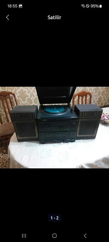 12 pro barter: Vinil pikaplı musiqi mərkəzi - Üst hissədə qapaqlı vinil pikap (disk — 1