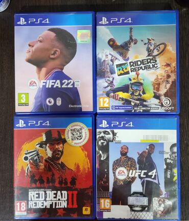 установка игр на ps4: Fifa 22 1600c Riders republic 1200c red dead redemption 1800c Ufc 4