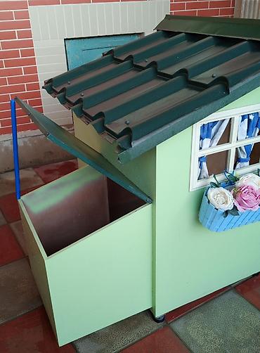 dibcek gulleri magazasi: Uşaq oyun evi – dekorativ həyət/bağca daxması - Material: taxta — 5