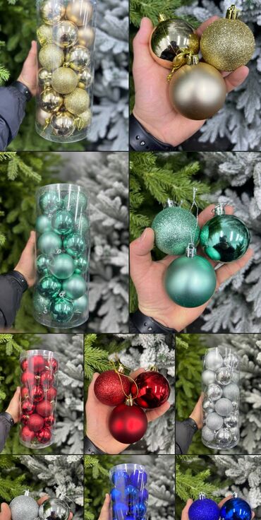 Ёлочные шары и украшения: Все виды елочных игрушек ✨🎄 Оптом и в розницу 🤗 Любые диаметры at lalafo.kg — 14 Ёлочные шары и украшения: Все виды елочных игрушек ✨🎄 Оптом и в розницу 🤗 Любые диаметры — 14
