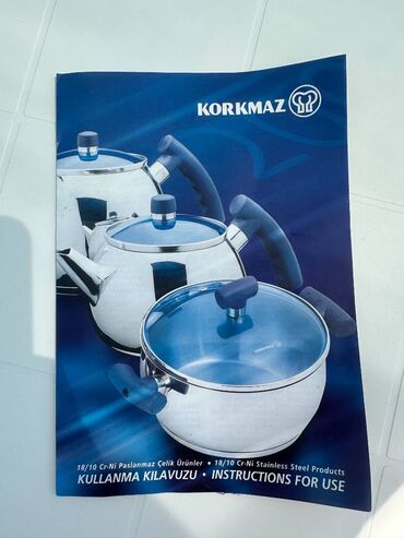 Šerpe: Korkmaz šerpa od nerđajućeg čelika sa poklopcem - Brend: Korkmaz - — 1