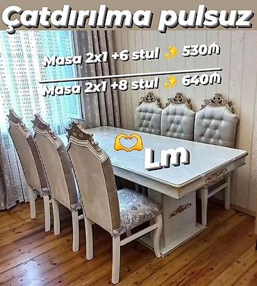 stol stul metbex ucun: Masa ve oturacaq yeni rəng seçimi var — 1