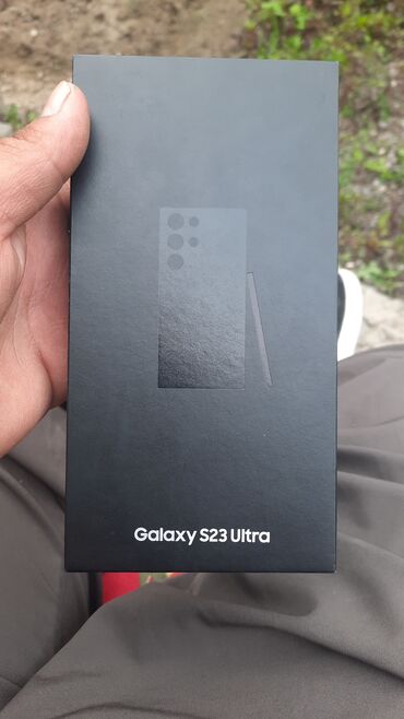 телефон масло: Samsung Galaxy S23 Ultra, Новый, 256 ГБ, цвет - Черный, 2 SIM