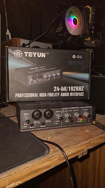 руль педаль: Аудиоинтерфейс TEYUN Q-24 + проводные мониторные наушники AKG K92 — 1