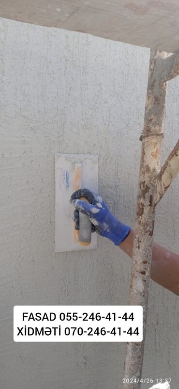 Fasad işləri: Fasad i̇şləri̇ görürəm. şəki̇llər məni̇m gördüyüm i̇şlərdi̇r. Qi̇ymət — 10
