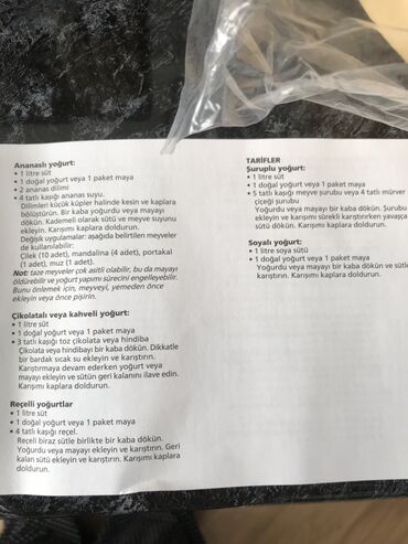 Yemək hazırlamaq üçün digər texnika: Qatıq hazırlamaq ücün aparat yenidir — 9