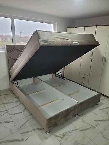 ikea ormari za sobu: Boxspring bračni krevet sa podiznim mehanizmom i sandukom za odlaganje — 2