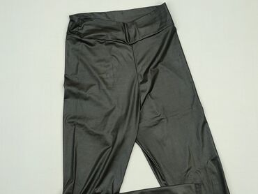 czarne t shirty z nadrukiem: Leggings, Boohoo, L (EU 40), condition - Very good
