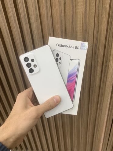 Samsung: Samsung Galaxy A53, 256 GB, rəng - Ağ, Barmaq izi, İki sim kartlı, Face ID