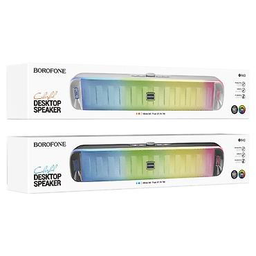 ses mixeri: BOROFONE BR43 Colorful Bluetooth Masaüstü Dinamik – 10W RGB, 2400mAh — 1