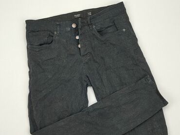 t shirty czarne z nadrukiem: Jeans, Pull and Bear, XL (EU 42), condition - Good