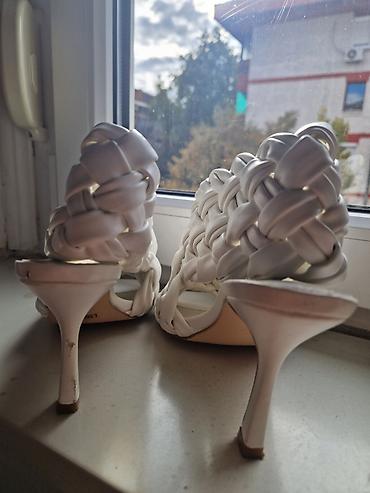 deichmann cipele чачак слике: Ženske sandale na štiklu – pleteni gornjište - Boja: bela (kremasto — 2