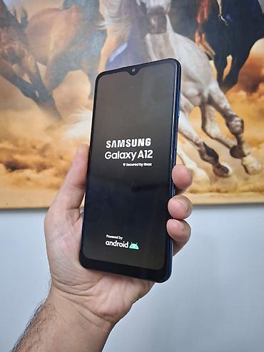 hile mobile: Samsung Galaxy A12, 64 GB, rəng - Göy, Barmaq izi — 1