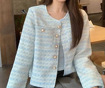 бир: Женский твидовый жакет Fashion Collection, размер M. - Цвет — 1
