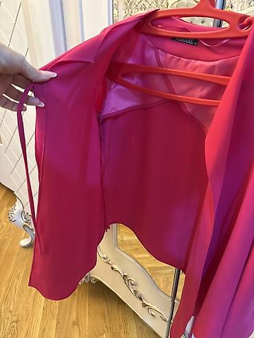 pencekler: Qadınlar üçün açıq fason şifon pencək/kimono - Rəng: canlı fuşya — 2