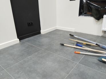 Kafel və metlax: Qranit effektli böyük format döşəmə plitələri – tünd boz - Material — 7