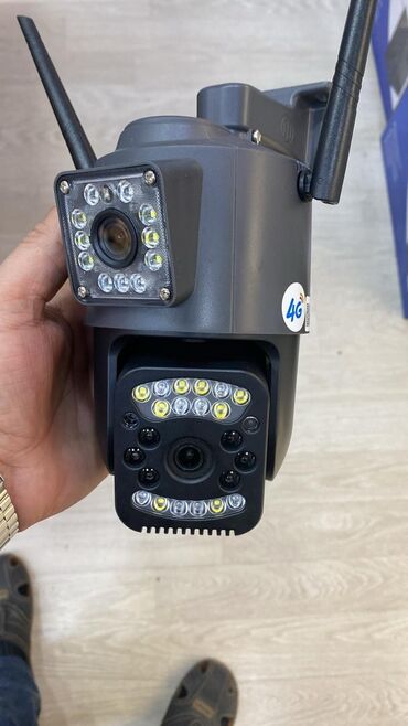 Səs gücləndiriciləri: Simsiz 4G sim kartl ptz 2 kamera 360° 8mp/4K Çöl ṣəraiti ücün