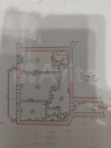 квартиры в районе 4 гор больницы: 2 комнаты, 49 м², Индивидуалка, 2 этаж, ПСО (под самоотделку)