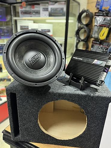 Сабвуферы для авто: Комплект автозвука AMP MASS Состав: - Сабвуфер AMP MASS 500 12D2 V2 — 12