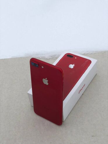 Мобильные телефоны: IPhone 7 Plus, Новый, 128 ГБ, Красный, Защитное стекло, Чехол, Коробка, 70 %