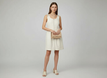 beżowy żakiet do sukienki: Reserved, Women`s dress, size M