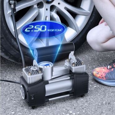 колесо для тачки: Мощный Автомобильный 2-ух Цилиндровый Электрический Компрессор для