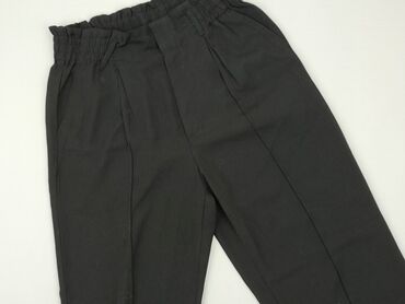 czarne legginsy damskie z wysokim stanem: Material trousers, S (EU 36), condition - Good