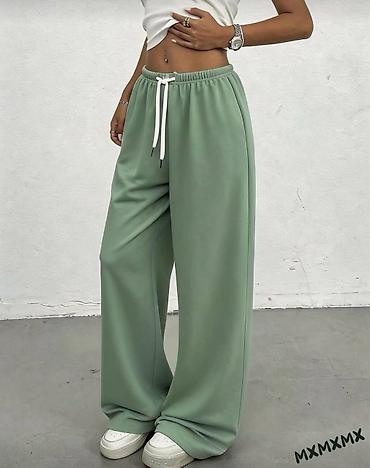 Donji deo: Ženske široke trenerke – više boja - Kroj: wide-leg/oversized, ravna i — 9