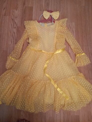 duz don modelleri: Детское платье Akkuzu, цвет - Желтый