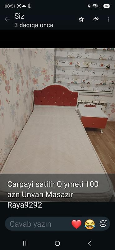 pişik sekilleri: Tək nəfərlik çarpayı və matrasi - Ölçü: tək nəfərlik - Başlıq: yumşaq — 1