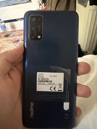чехлы на поко: Realme 7 Pro, Колдонулган, 128 ГБ, түсү - Көгүлтүр, 2 SIM