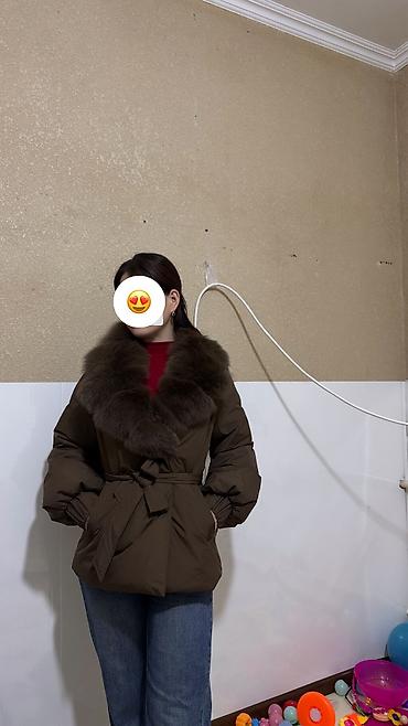 гусиный: Пуховик, Короткая модель, С мехом, M — 3