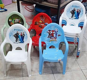 Yemək masaları, oturacaqları: Uşaq Stulu | Uşaq Oturacağı | Plastik Uşaq Kreslosu | Bağça Stulu | — 3