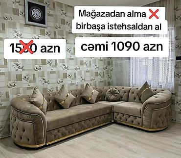 perla divan: Künc divan, Yeni, Açılmayan, Bazasız, Vеlur parça, Çatdırılma yoxdur — 1