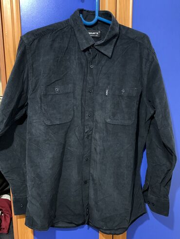вельветовая рубашка: Рубашка 2XL (EU 44), цвет - Черный