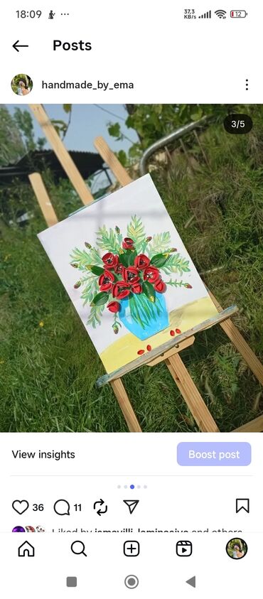 Şəkillər, tablolar: Əl işi dekorativ rəsm lövhələri - Texnika: 3D effektli akril boya və — 7