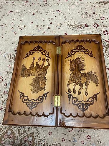 Шахматы: Шахматы, нарды, кара жыгач жаны, колго жасалган, шикарный для — 9