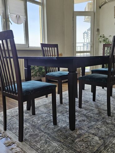 столы со стульями в столовую: Комплект стол и стулья Б/у