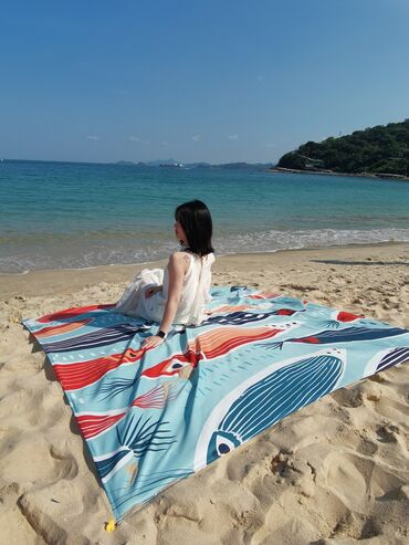 Другое для спорта и отдыха: Пляжное одеяло Airensky, пляжный коврик с защитой от песка для 4-7