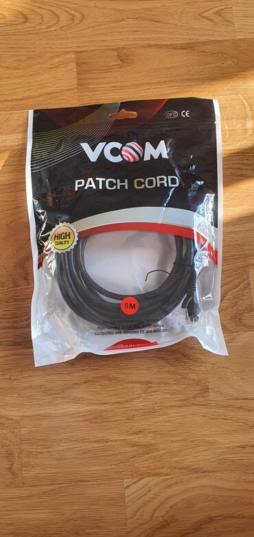 Planşetlər: VCOM Patch Cord Ethernet kabeli – 5 metr - Brend: VCOM - Uzunluq: 5 m