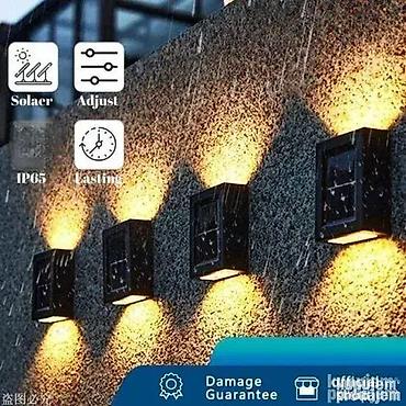 belagone cvece: Solarne dekorativne zidne lampe 2 komada u pakovanju. solarne — 1