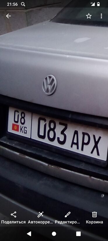 обшивки ауди: Volkswagen Passat: 1988 г., 1.8 л, Механика, Бензин, Седан
