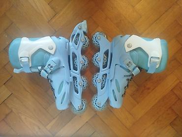 Roleri i rolšue: Podesivi roleri 36-39 plavi,tockici za rolere - ko novi Deciji — 6